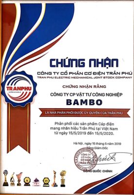 Chứng nhận đại lý ủy quyền Trần Phú