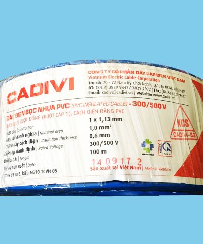 Dây điện Cadivi đơn cứng ruột đồng VC10