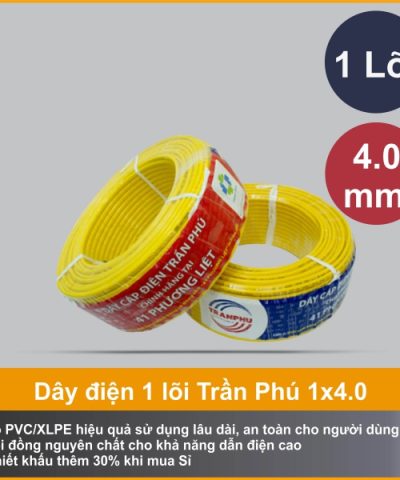 Dây điện Trần Phú CVm 1x4 chính hãng