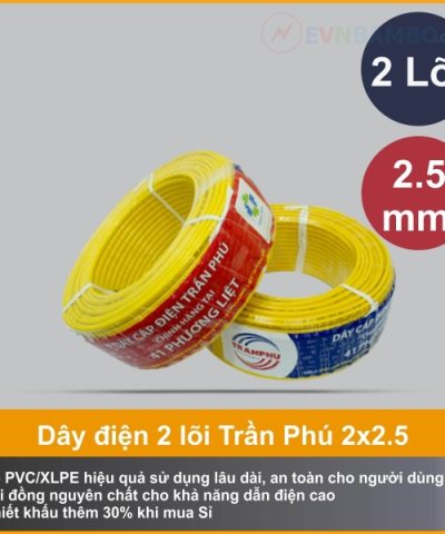 Dây điện Trần Phú CVm2x2.5 chính hãng