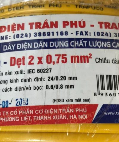 Dây điện Trần Phú CVm 2x0.75