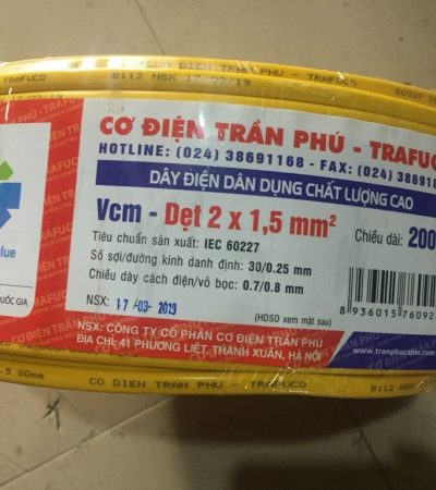 Dây điện Trân Phú VCm 2x1.0