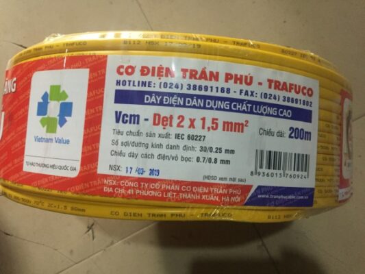 Dây điện Trân Phú VCm 2x1.0