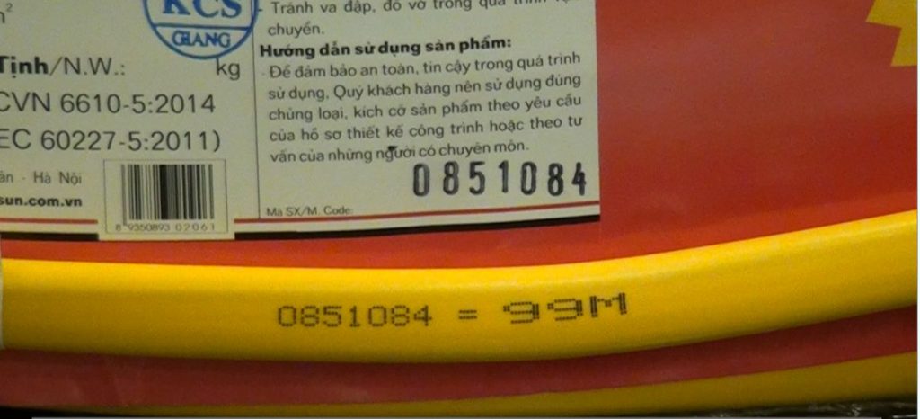 Cách nhận biết dây điện Cadisun chính hãng