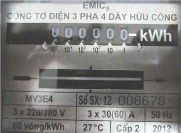 Công tơ điện 3 pha trực tiếp 30(60A)